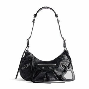 BALENCIAGA WOMEN'S LE CAGOLE SHOULDER BAG SMALL IN BLACK